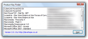 Product Key Finder 2.2.3 - náhled