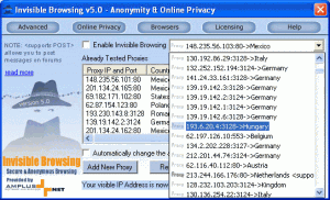 Invisible Browsing 5.0 - náhled