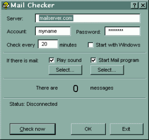 Mail Checker - náhled