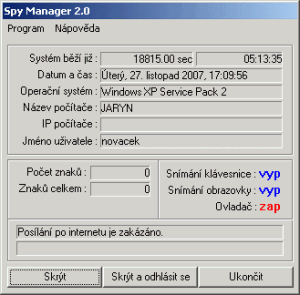 Spy Manager 2.0 - náhled