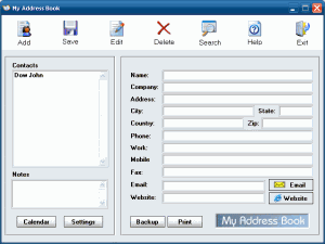 My Address Book 4.9.0 - náhled