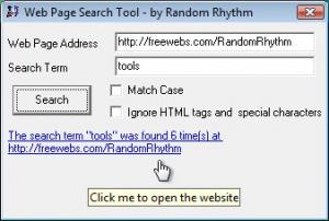 Web Page Search Tool 3.3.1 - náhled