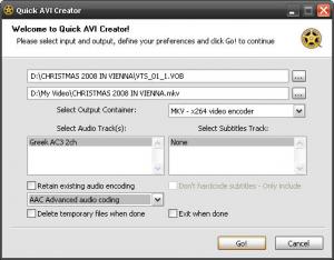 Quick AVI Creator 3.05.16.2010 - náhled