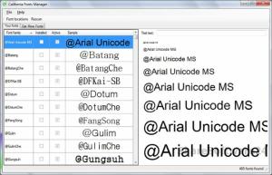 California Font Manager 2.4.2 - náhled