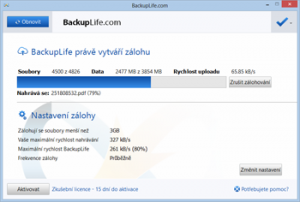 BackupLife 1.5.0 - náhled