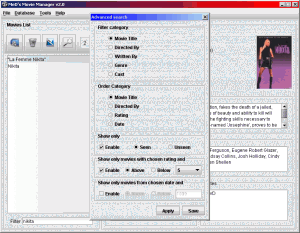 MeD's Movie Manager 2.32 - náhled