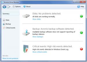 Acronis Drive Monitor 1.0.187 - náhled