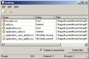 Deletist 1.0.3 - náhled