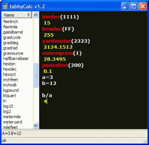 tabbyCalc 2.0 beta - náhled