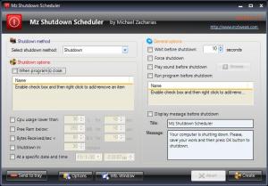 Mz Shutdown Scheduler 2.1.0 - náhled