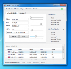 SA:MP Color Picker 1.0 - náhled