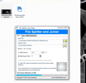 File Splitter and Joiner 3.3 - náhled