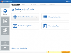 BackupAssist 7.4 - náhled