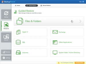 BackupAssist 7.4 - náhled