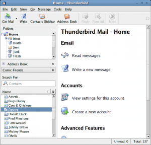 Contacts Sidebar - náhled