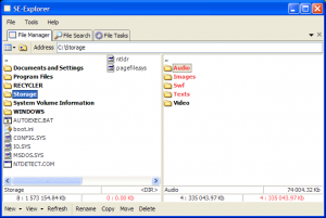 SE-Explorer 1.31.1 - náhled