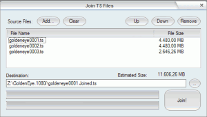 TSSplitter 1.2 - náhled