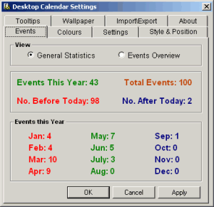 Desktop Calendar 0.42 - náhled