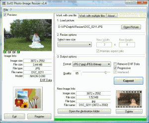 EvJO Photo-Image Resizer 2.1 - náhled