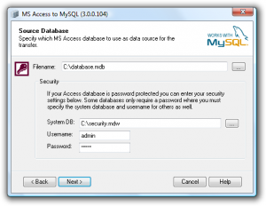 Access To MySQL 3.0.0.108 - náhled
