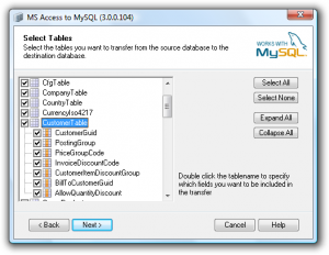 Access To MySQL 3.0.0.108 - náhled