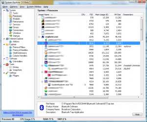 System Explorer 7.0.0 - náhled