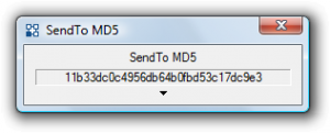 SendTo MD5 1.3 - náhled