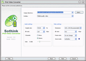 Sothink iPod Video Converter 3.1 - náhled