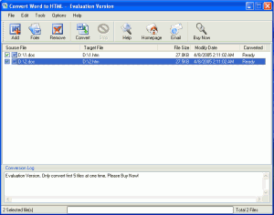 Convert Word to HTML 1.50 - náhled