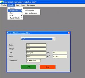 Zahraniční cesťák - Vyúčtování zahraniční cesty 1.0 - náhled