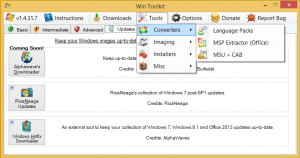 Win Toolkit 1.7.0.14 - náhled