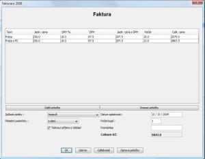 Fakturace 2012 4.5.1 - náhled