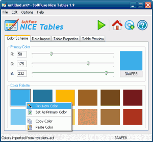 SoftFuse Nice Tables 1.9 - náhled