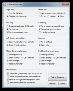 7+ Taskbar Tweaker 5.15.1 - náhled