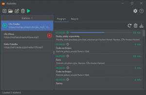RadioRec - náhled