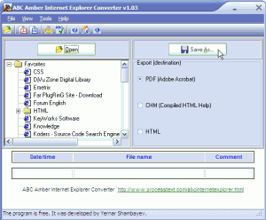 ABC Amber Internet Explorer Converter 1.03 - náhled