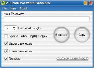 X-Lizard Password Generator 1.8 - náhled