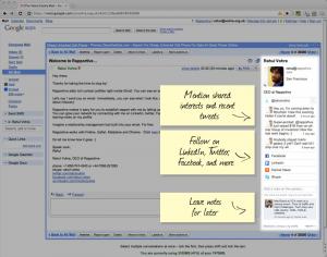 Rapportive for Firefox 1.1.1 - náhled
