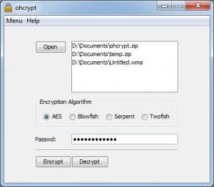 OhCrypt 0.6.5 - náhled