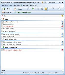 uOrganized 2.8 - náhled
