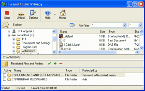 File and Folder Privacy 3.4 - náhled