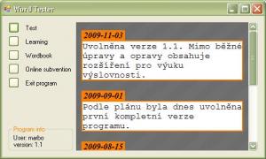 Word Tester 1.2 - náhled