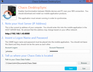 Chaos DesktopSync 1.1.0.0 - náhled