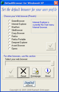 DefaultBrowser 1.7 - náhled