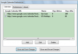 Google Calendar Client 1.8 - náhled