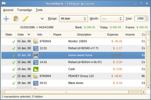 HomeBank 5.8 - náhled