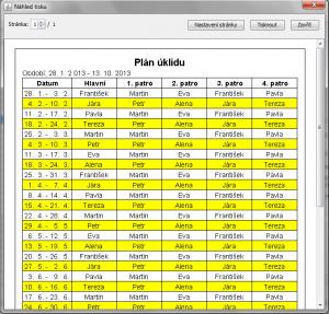 jCleaningSchedule 3.0.0 - náhled