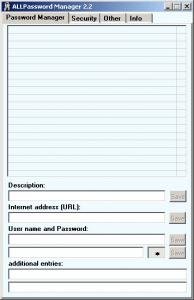 ALLPassword Manager 2.2 - náhled