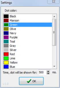 Show mouse click 1.0 - náhled