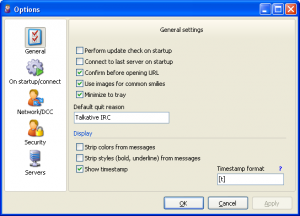 Talkative IRC 0.4.4.16 beta - náhled